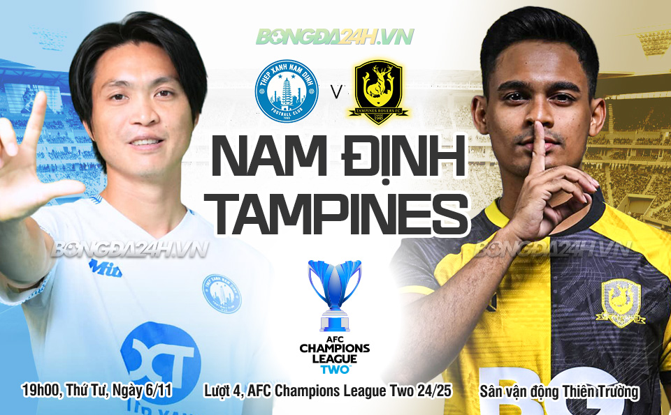 Nam Định hướng tới 3 điểm trước Tampines Rovers trên sân nhà Thiên Trường 1 Nam Định hướng tới 3 điểm trước Tampines Rovers trên sân nhà Thiên Trường